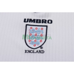 Camiseta Inglaterra Primera Equipación Retro 1998 ML Blanco Niño Kit