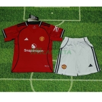 Camiseta Manchester United Primera Equipación 2025/2026 Rojo Niño Kit