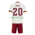 Camiseta Pedri 20 España Segunda Equipación Mundial 2026 Blanco/Rojo Niño Kit