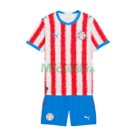 Camiseta Paraguay Primera Equipación Mundial 2026 Rojo/Blanco Niño Kit