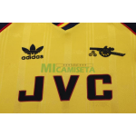 Camiseta Arsenal Segunda Equipación Retro 1988/90 Amarillo/Negro Niño Kit