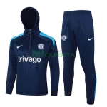 Sudadera de Entrenamiento Chelsea FC 2024/2025 Con Capucha Azul Marino