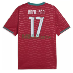 Camiseta Rafa Leão 17 Portugal Primera Equipación 2026 Rojo