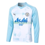 Sudadera de Entrenamiento Manchester City 2024/2025 Cuello Redondo Azul/Blanco