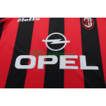 Camiseta AC Milan Primera Equipación Retro 1997/98 Rojo/Negro Niño Kit