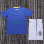 Camiseta Brasil Segunda Equipación Retro 2010 Azul Niño Kit