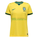 Camiseta Brasil Primera Equipación Mundial 2026 Amarillo Mujer