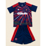 Camiseta Nueva Inglaterra Revolución Primera Equipación 2026/2027 Azul Marino/Rojo Niño Kit
