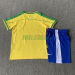 Camiseta Brasil Primera Equipación Retro 1998 Niño Kit