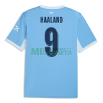 Camiseta HAALAND 9 Manchester City Primera Equipación 2026/2027 Azul/Blanco UCL