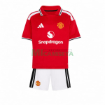 Camiseta Manchester United Primera Equipación 2026/2027 Rojo Niño Kit