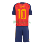 Camiseta Olmo 10 España Primera Equipación 2026 Rojo/Azul Niño Kit