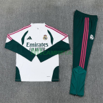 Sudadera De Entrenamiento Real Madrid 2026/2027 Blanco/Verde Oscuro