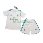 Camiseta Real Madrid Primera Equipación Retro 17/18 Niño Kit