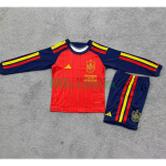 Camiseta España Primera Equipación Mundial 2026 ML Rojo/Azul Niño Kit Edición Final