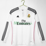 Camiseta Real Madrid Primera Equipación Retro 2014/15 ML Blanco