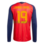 Camiseta Lamine Yamal 19 España Primera Equipación 2026 ML Rojo/Azul