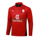 Sudadera De Entrenamiento AC Milan 2025/2026 Rojo/Blanco con Estampado