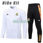 Sudadera De Entrenamiento Real Madrid 2024/2025 Niño Kit Blanco/Gris