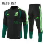 Sudadera de Entrenamiento México 2026 Niño Kit Negro/Verde