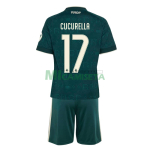 Camiseta CUCURELLA 17 Real Madrid Segunda Equipación 2026/2027 Verde Oscuro Niño Kit con Parche HP