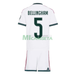 Camiseta BELLINGHAM 5 Real Madrid Primera Equipación 2026/2027 Blanco Niño Kit con Parche HP