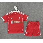 Camiseta Liverpool Primera Equipación 2025/2026 Rojo Niño Kit