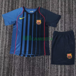 Camiseta Barcelona Segunda Equipación Retro 2004/05 Azul/Azul Marino Niño Kit