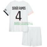 Camiseta Sergio Ramos 4 PSG Segunda Equipación 2021/2022 Niño Kit
