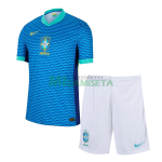 Camiseta Brasil Segunda Equipación 2024 Niño Kit