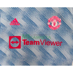 Camiseta Manchester United Segunda Equipación Retro 2021/2022 Azul (EDICIÓN JUGADOR)