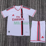 Camiseta AC Milan Segunda Equipación Retro 2011/12 Blanco Niño Kit