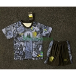 Camiseta Brasil 2024 Especial Edición Negro/Gris Niño Kit