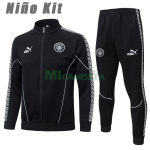 Chandal Manchester City 2025/2026 Niño Negro con Estampado en Manga