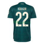 Camiseta RUDIGER 22 Real Madrid Segunda Equipación 2026/2027 Verde Oscuro con Parche HP
