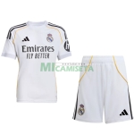 Camiseta Real Madrid Primera Equipación 2025/2026 Blanco Niño Kit