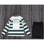 Camiseta Lisboa Primera Equipación Retro 2001/03 ML Blanco/Verde Niño Kit