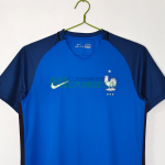 Camiseta Francia Primera Equipación Retro 2016 Azul