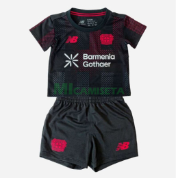 Camiseta Leverkusen Primera Equipación 2025/2026 Negro Niño Kit