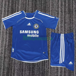 Camiseta Chelsea Primera Equipación Retro 2006/07 Azul Niño Kit
