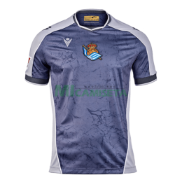 Camiseta Real Sociedad Segunda Equipación 2025/2026 Azul Marino/Gris con Parche La Liga