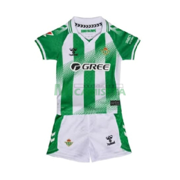 Camiseta Real Betis Primera Equipación 2026/2027 Verde/Blanco Niño Kit con Parche La Liga