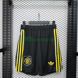 Pantalón Corto Manchester United Tercera Equipación 2025/2026 Negro (EDICIÓN JUGADOR)