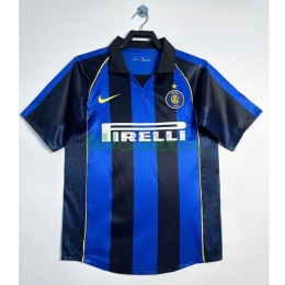 Camiseta Inter de Milan Primera Equipación Retro 2001/02 Azul/Negro
