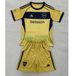 Camiseta Boca Juniors Segunda Equipación 2025/2026 Amarillo Niño Kit