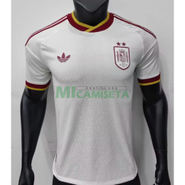 Camiseta España Segunda Equipación Mundial 2026 Blanco/Rojo (EDICIÓN JUGADOR) 2 Estrellas con FIFA2026