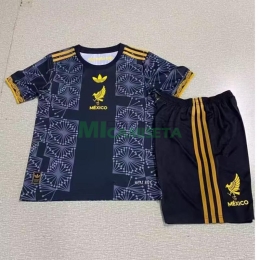 Camiseta México Tercera Equipación 2025 Niño Kit Negro