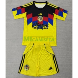Camiseta Club América Primera Equipación 2025/2026 Amarillo Niño Kit