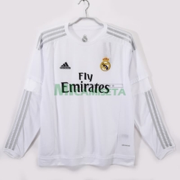 Camiseta Real Madrid Primera Equipación Retro 2015/16 ML Blanco