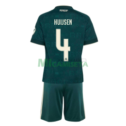 Camiseta HUIJSEN 4 Real Madrid Segunda Equipación 2026/2027 Verde Oscuro Niño Kit con Parche HP